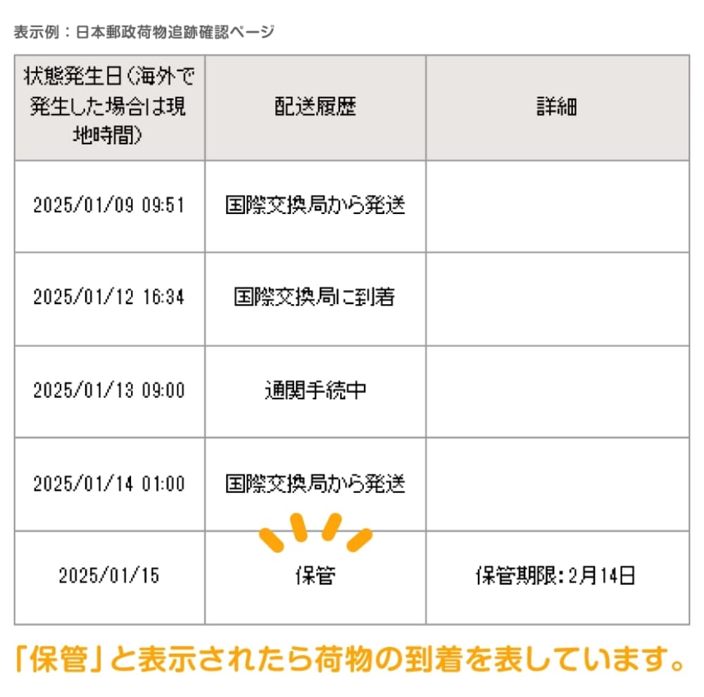 配送状況を確認して受け取る