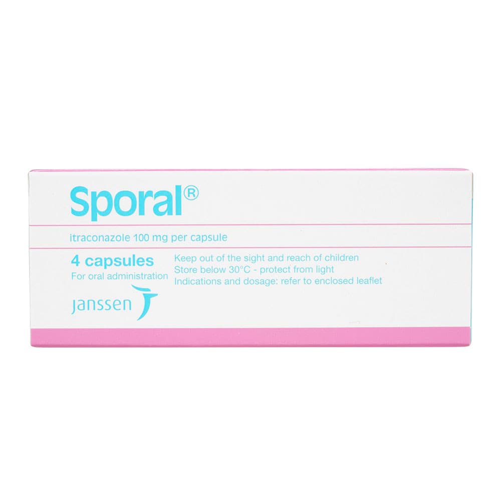 [イトリゾール海外版]スポラル100mg 【1箱4カプセル】