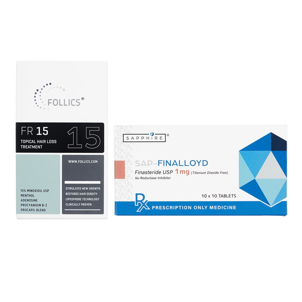 [FOLLICS]FR15ローション60ml1本＋SAP-フィナロイド1mg100錠1箱