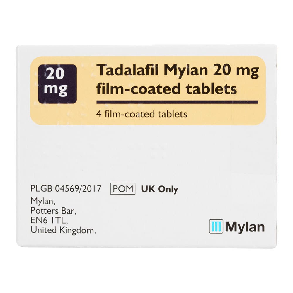 [シアリスジェネリック]タダラフィル20mg 【1箱4錠】