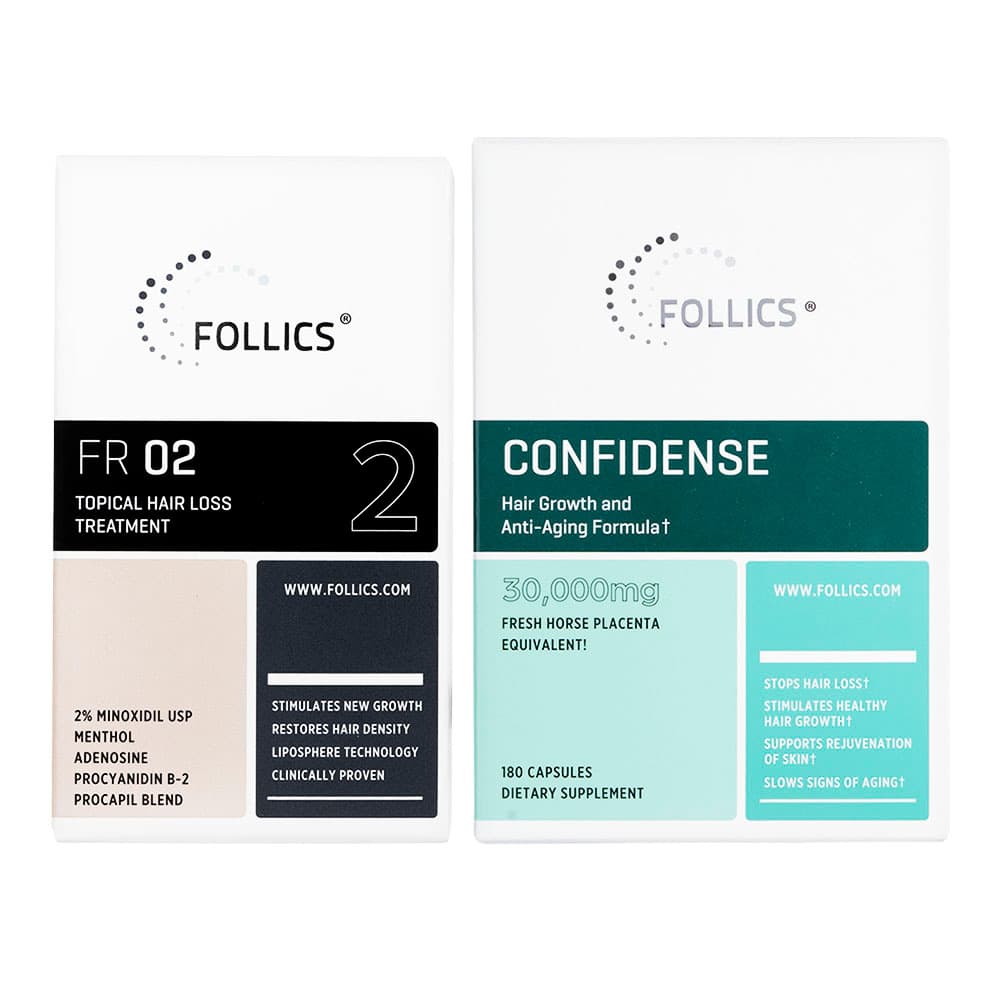 [FOLLICS]FR02ローション60ml1本＋コンフィデンス30000mg180錠1本