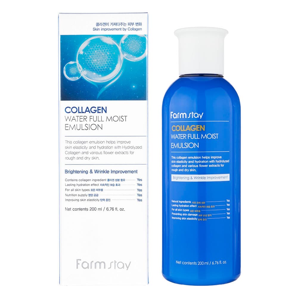 [Farmstay]コラーゲン ウォーターフルモイストエマルジョン 【1本200ml】
