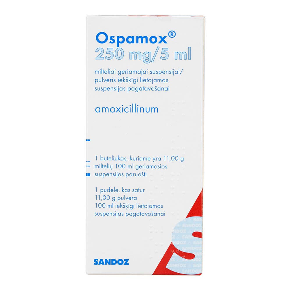 [サワシリンジェネリック]オスパモックス懸濁液用粉末(250mg/5mL) 【1箱100ml】