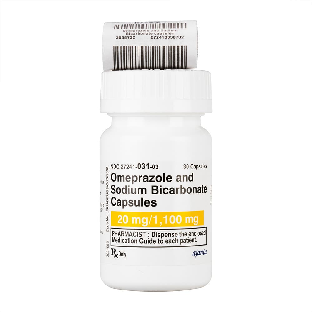 オメプラゾール&炭酸水素ナトリウム20mg/1100mg 【1本30カプセル】