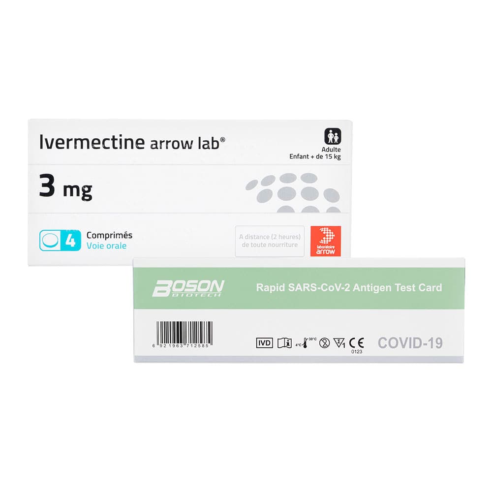 イベルメクチン3mg1箱+新型コロナウイルス迅速抗原検査カード セット 【1セット】